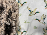 Adult Duck Hunting Minky Fur Blanket