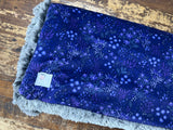 Toddler Purple Floral Minky Fur Blanket