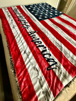 Adult God Bless America Minky Fur Blanket