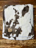 Adult Pony Cowhide Minky on Minky Blanket