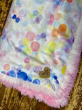 Toddler Rainbow Minky Fur Blanket