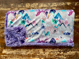 Toddler Purple Mountains Minky Fur Blanket