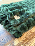 Toddler Enzo Hunter Green Minky on Minky Blanket