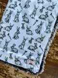 Mini Baby Rabbits Minky Fur Blanket