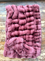 Baby Maroon Enzo Minky Fur Blanket