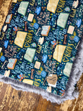 Adult Book Lover Minky Fur Blanket