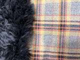 Toddler Plaid Minky Fur Blanket
