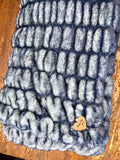 Adult Enzo Frosty Blue Minky on Minky Blanket