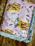 Toddler Highland Cow Minky Fur Blanket