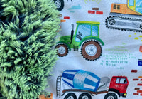 Toddler Trucks Minky Fur Blanket