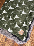Adult Longhorn Minky Fur Blanket
