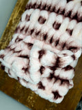Adult Enzo Plum-Burgundy Minky on Minky Blanket