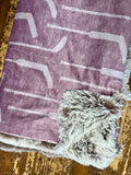 Adult Pink Hockey Sticks Minky Fur Blanket