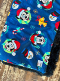 Adult Mickey Mouse and friends Minky Fur Blanket