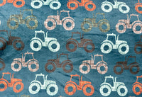 Adult Tractors Minky Fur Blanket