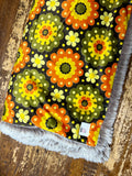 Toddler Vintage Floral Minky Fur Blanket
