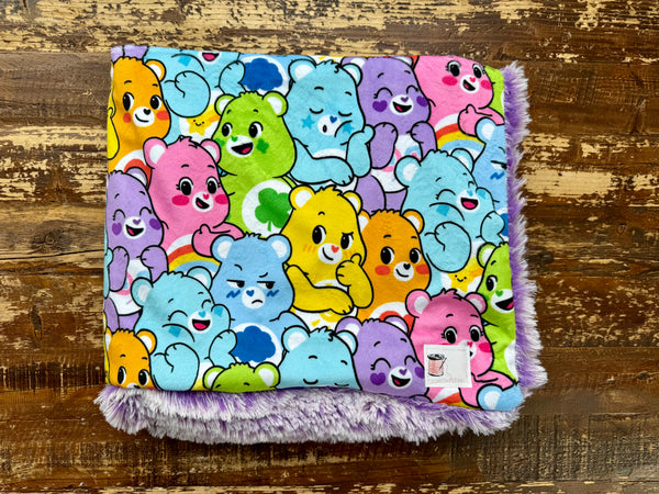 Carebears Minky Fur Car seat Blanket