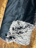 Toddler Black Minky Fur Blanket