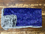 Toddler Purple Floral Minky Fur Blanket