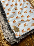 Baby Squirrel Minky Fur Blanket