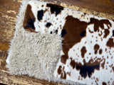 Adult Cowhide Minky on Fur Blanket