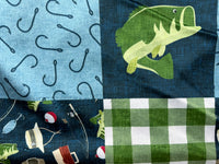 Gone Fishing Minky Fur Car seat Blanket