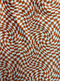 Adult Orange Checkered Minky Fur Blanket