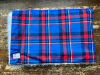 Adult Plaid Minky Fur Blanket