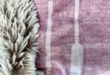 Adult Pink Hockey Sticks Minky Fur Blanket