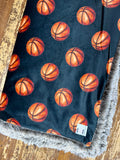 Adult Basketball Minky Fur Blanket