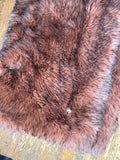 Adult Brown Teddy Bear Fur Minky Blanket