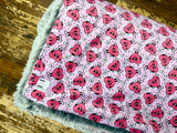 Adult Smile Hearts Minky Fur Blanket