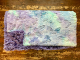 Adult Teal and Purple Buttefly Minky on Fur Blanket