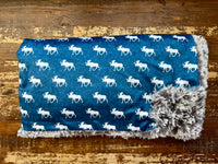 Toddler Moose Minky Fur Blanket