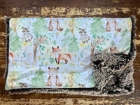 Mini Baby Woodland Animal Minky Fur Blanket
