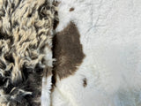 Adult Pony Cowhide Minky on Fur Blanket