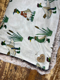 Adult Duck Hunting Charm Minky Fur Blanket