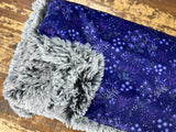 Toddler Purple Floral Minky Fur Blanket