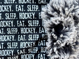 Adult Minky EAT.SLEEP.HOCKEY.REPEAT Fur Blanket