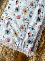 Toddler Floral Minky Fur Blanket