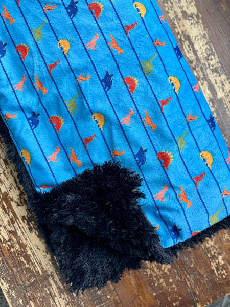 Toddler Dinosaur Minky Fur Blanket