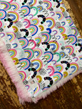 Baby Rainbows Minky Fur Blanket
