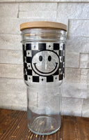 SALE Smiley Ball Glass Cup