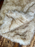Adult Tan Teddy Bear Fur Minky Blanket