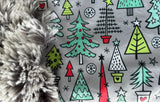 Adult Christmas Trees Minky Fur Blanket