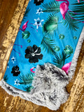 Toddler Flamingo Minky Fur Blanket