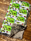 North Dakota Minky Fur Car seat Blanket