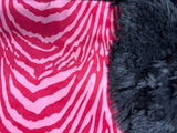 Toddler Pink Zebra Minky Fur Blanket
