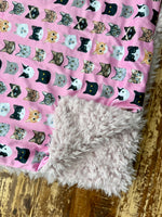 Mini Baby Kitty Cat Minky Fur Blanket