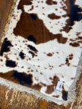 Adult Cowhide Minky on Fur Blanket